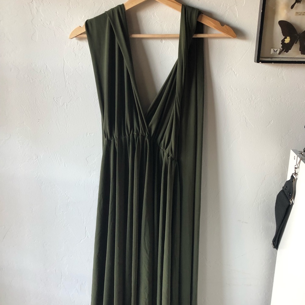 Green Infinity Wrap Dress